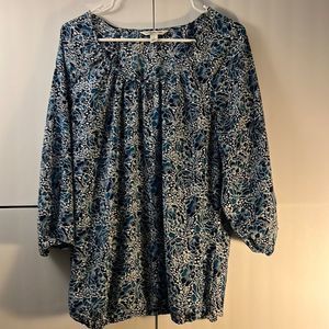 Croft&Barrow Womens Blouse 3/4 Sleeve Size L